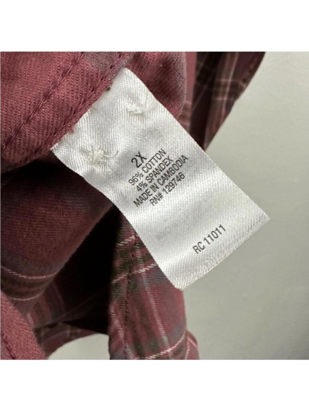 Ridgecut Women’s Plaid Long Sleeve Button Down Shirt Size 2X - Picture 4 of 5